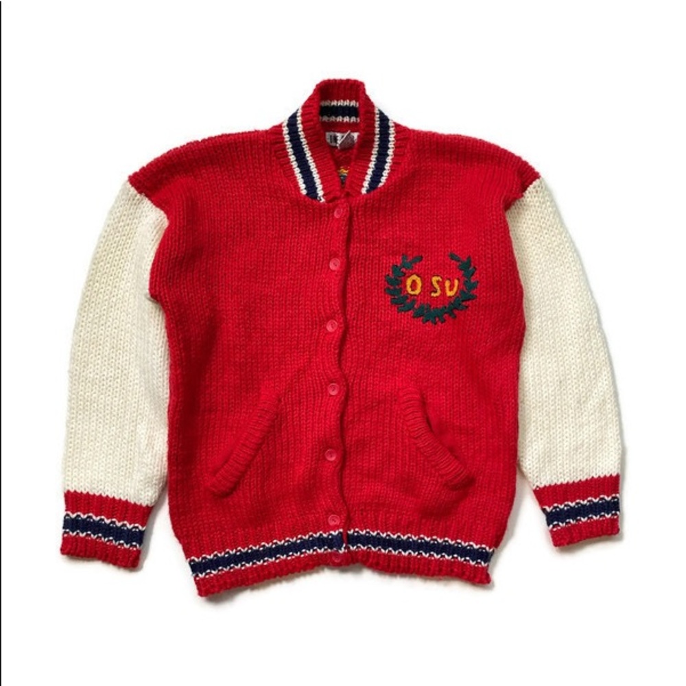 80’s Vintage Varsity Style Cardigan